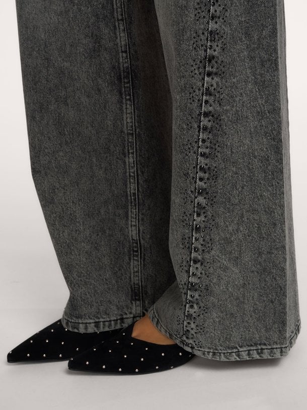 VickyCC Stone Wide Jeans Vicky, high waist wide leg jeans