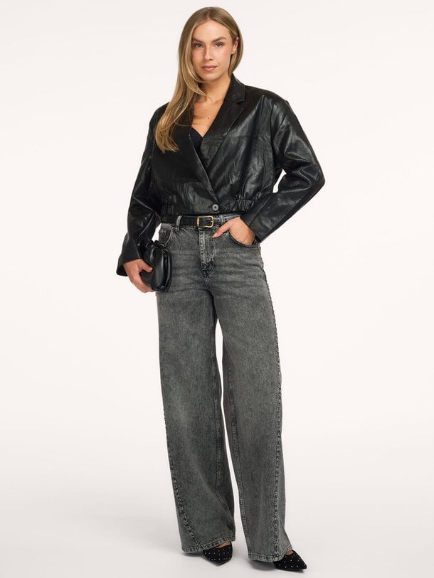 VickyCC Stone Wide Jeans Vicky, high waist wide leg jeans