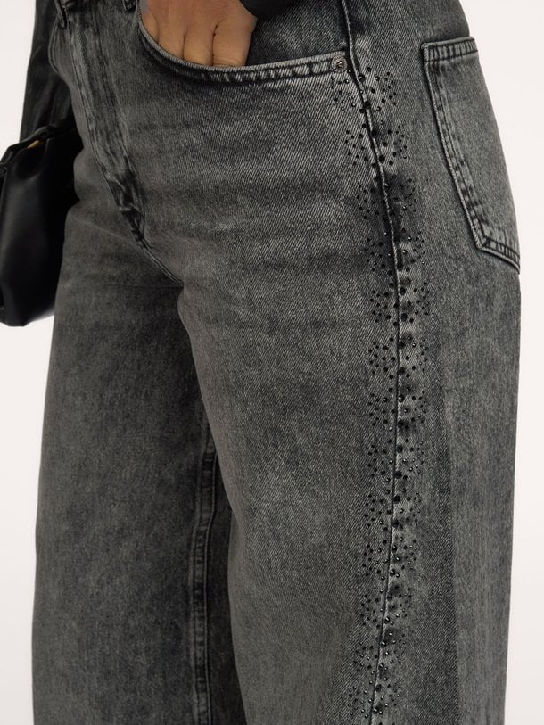 VickyCC Stone Wide Jeans Vicky, high waist wide leg jeans