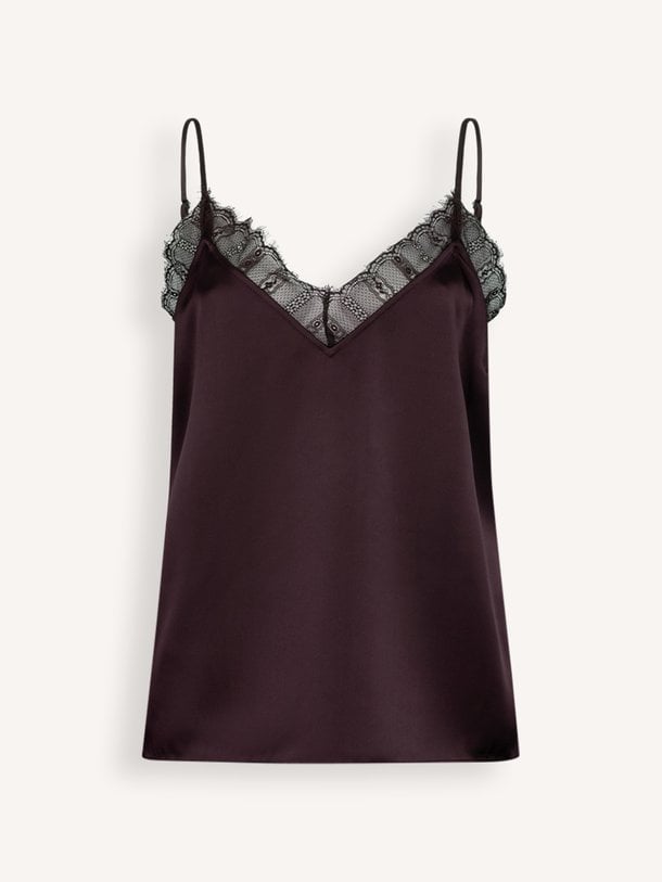 Ipso bold satin lace camisole Ipso, geweven satijnen top
