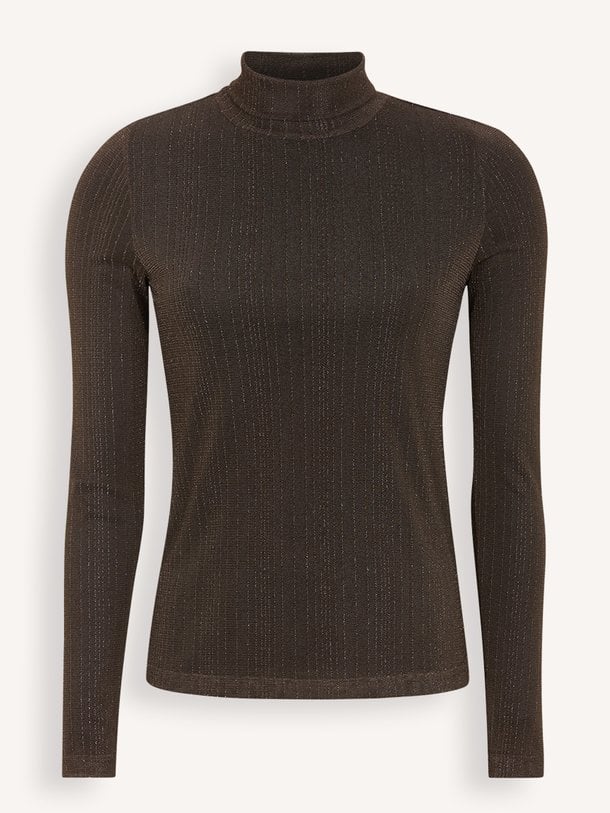 OrieLL High Neck Blouse LS Orie, geweven lurex top