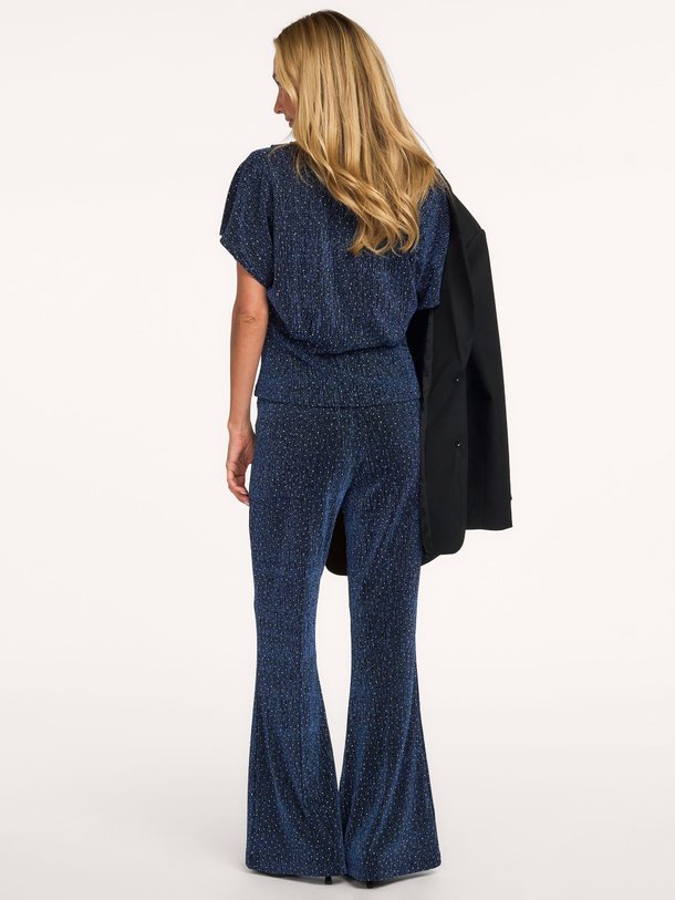 CaseyLL Pants Casey, geweven lurex broek