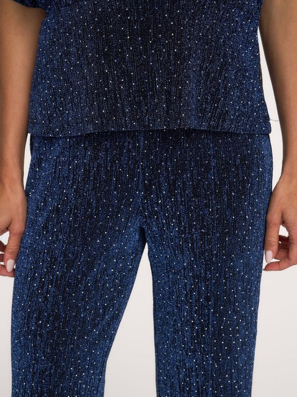 CaseyLL Pants Casey, geweven lurex broek