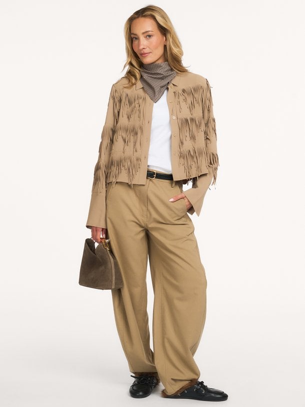 Blink Barrel Trousers Blink, wolmix barrel fit broek