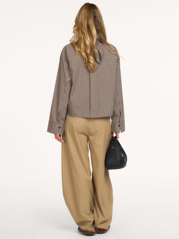 Blink Barrel Trousers Blink, wolmix barrel fit broek