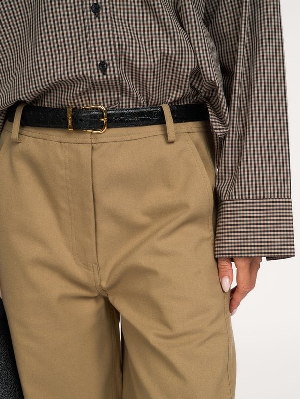 Blink Barrel Trousers Blink, wolmix barrel fit broek