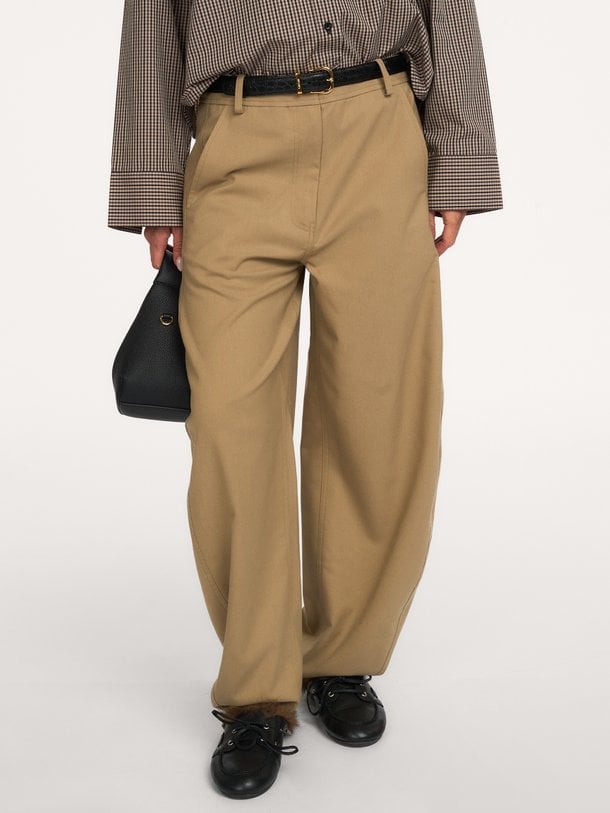 Blink Barrel Trousers Blink, wolmix barrel fit broek