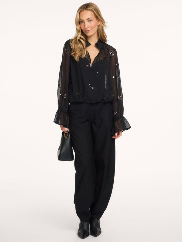 Blink Barrel Trousers Blink, wolmix broek