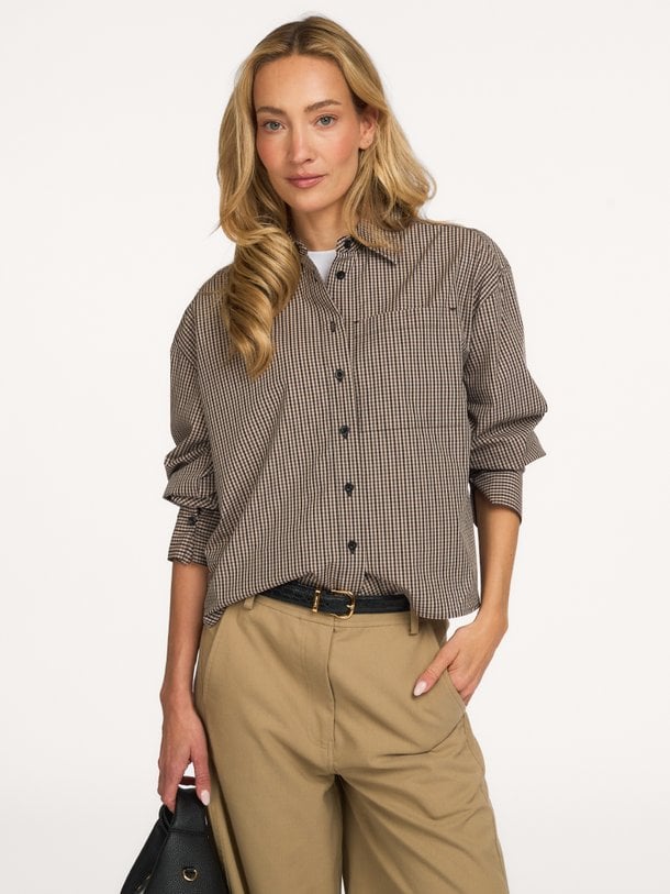 Redford Shirt Redford, katoenen geruite blouse