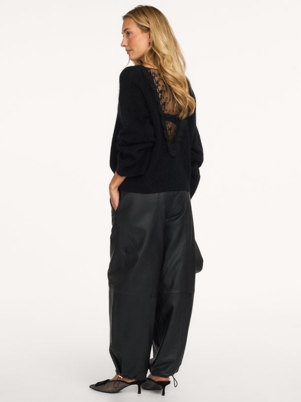Brook Knit Lace O-Neck Brook, mohairmix trui