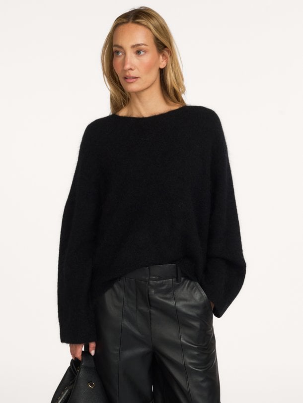 Brook Knit Lace O-Neck Brook, mohairmix trui
