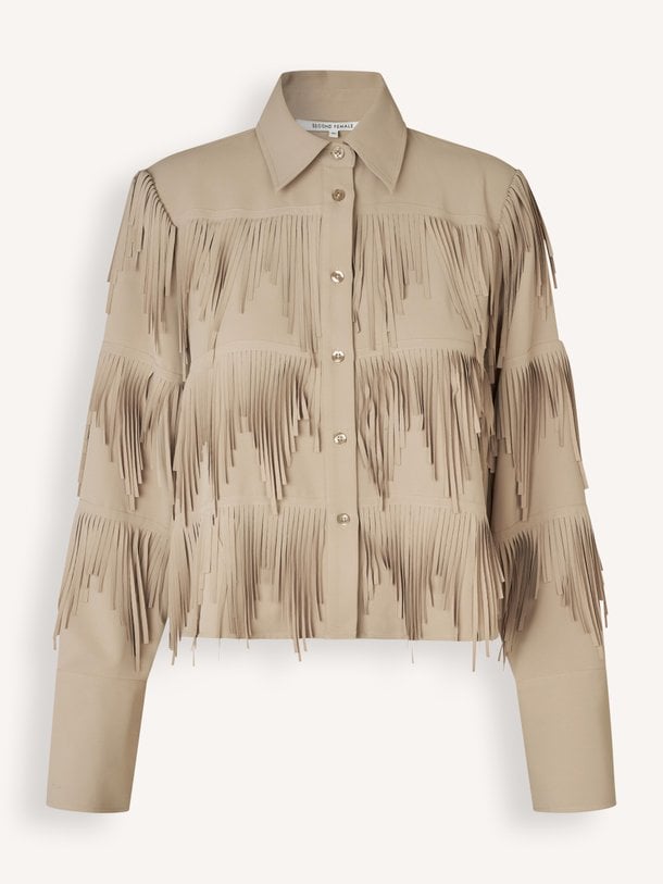Dancing, geweven blouse met franjes