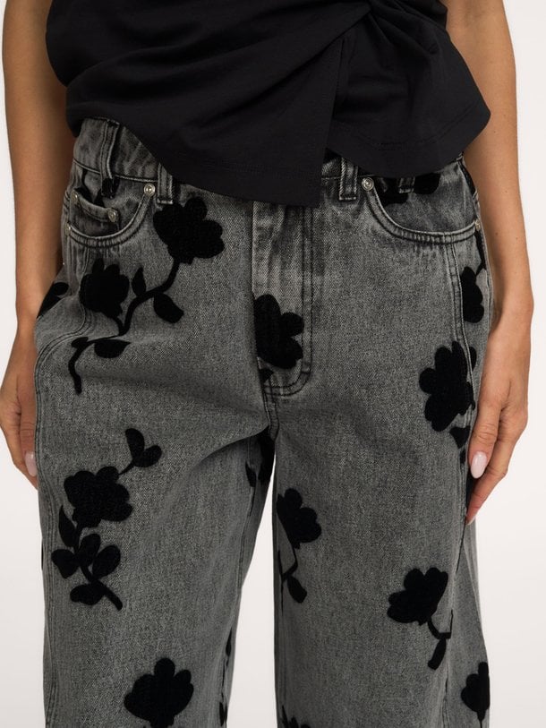 Lawrissa Denim Barrel Jeans Lawrissa, high waist barrel fit jeans