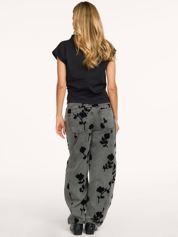 Lawrissa Denim Barrel Jeans Lawrissa, high waist barrel fit jeans