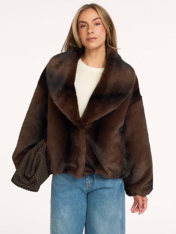 Aria, fake fur reversible jas