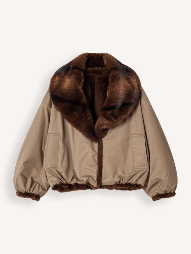 Aria, fake fur reversible jas