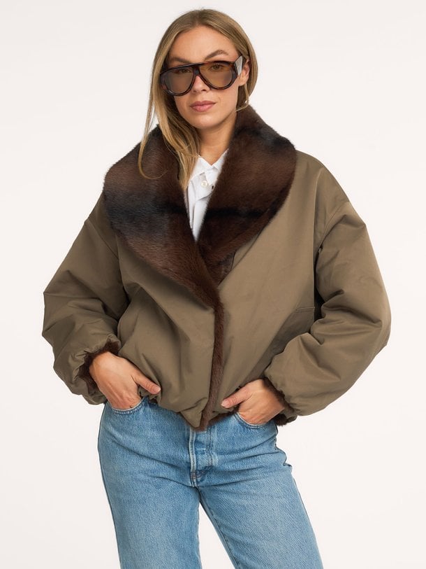 Aria, fake fur reversible jas