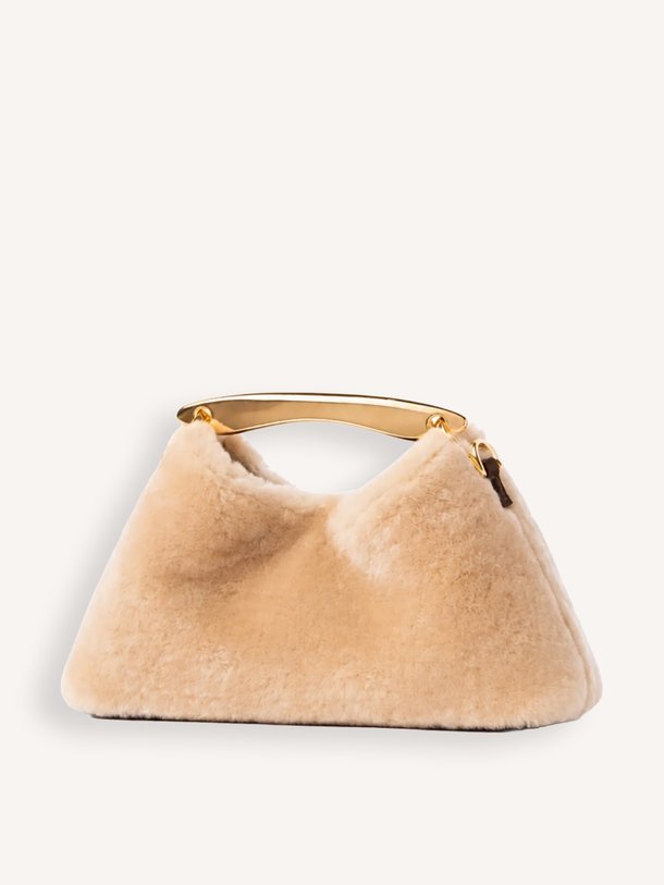 Mini Boomerang Suede Mini Boomerang, fake fur schouder-/handtas