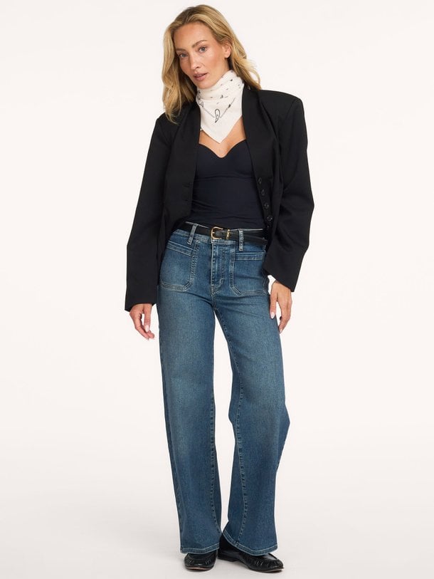 LE SLIM PALAZZO MODERNIST POCKET High waist straight fit jeans