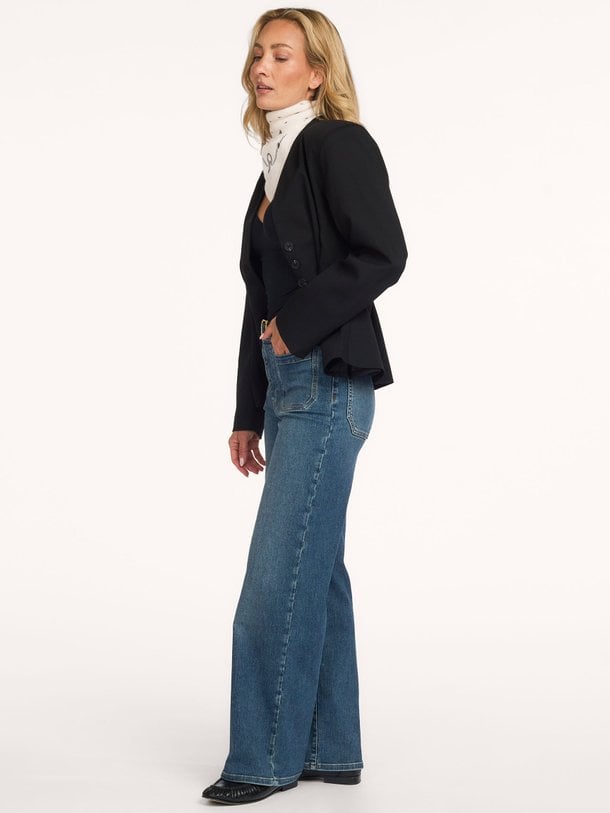 LE SLIM PALAZZO MODERNIST POCKET High waist straight fit jeans