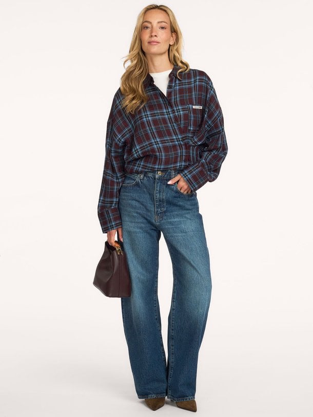 The Bow, high waist barrel fit jeans