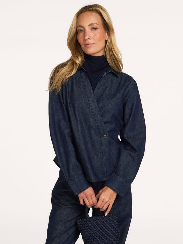 Denim blouse light cotton twill Denim blouse
