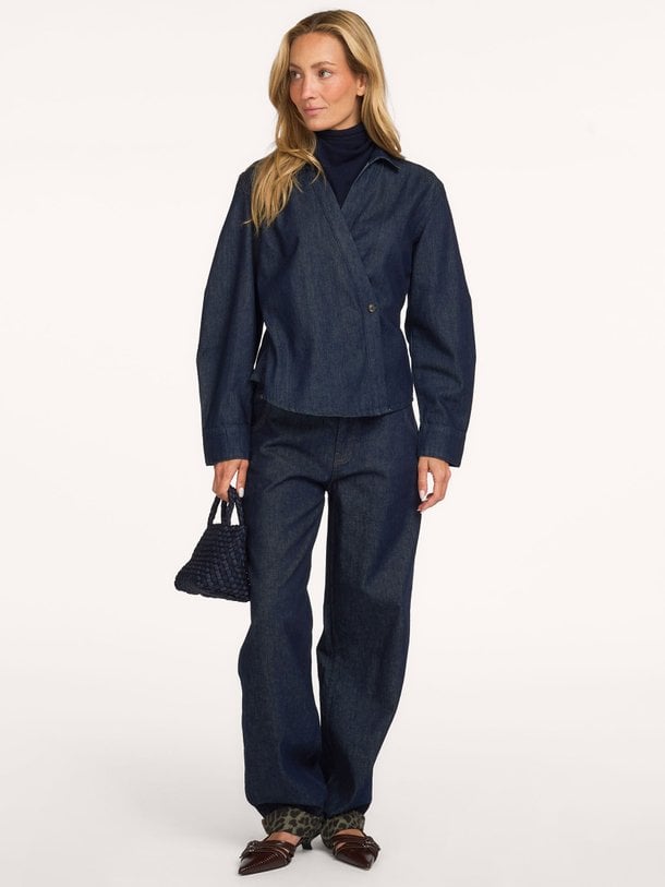 Denim blouse light cotton twill Denim blouse