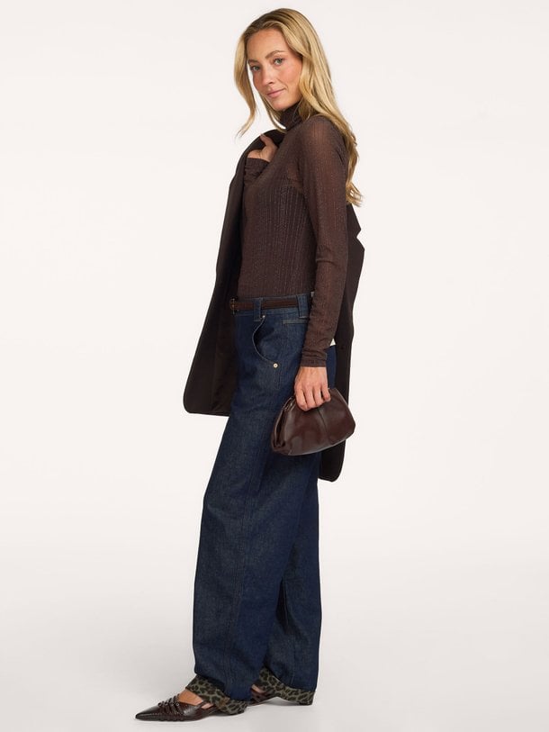 Barrel jeans twill comford denim High waist barrel fit jeans