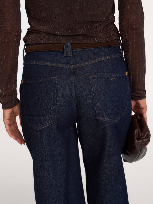 Barrel jeans twill comford denim High waist barrel fit jeans