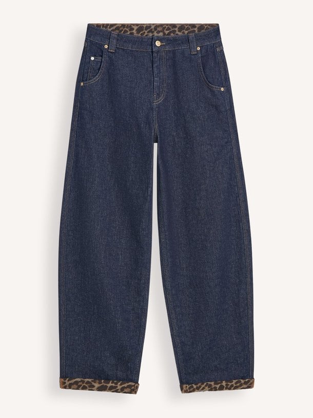 Barrel jeans twill comford denim High waist barrel fit jeans