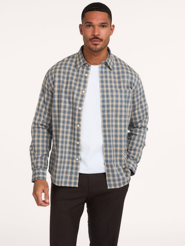 Deon 5465 Deon, organic cotton geruit overhemd