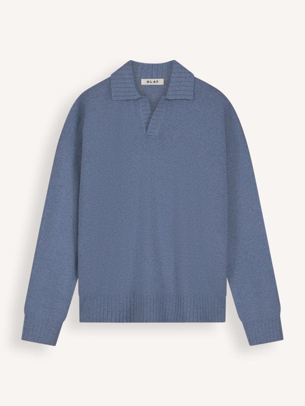 ESSENTIAL KNITTED POLO Wolmix polo trui