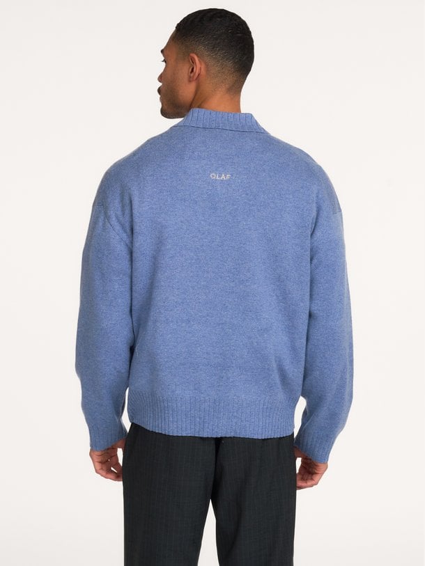 ESSENTIAL KNITTED POLO Wolmix polo trui