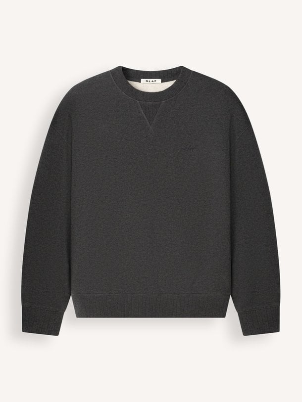SIGNATURE BOXY CREWNECK Organic cotton sweater