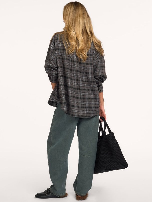 Dalma Flannel Check Shirt Dalma, viscosemix geruite blouse
