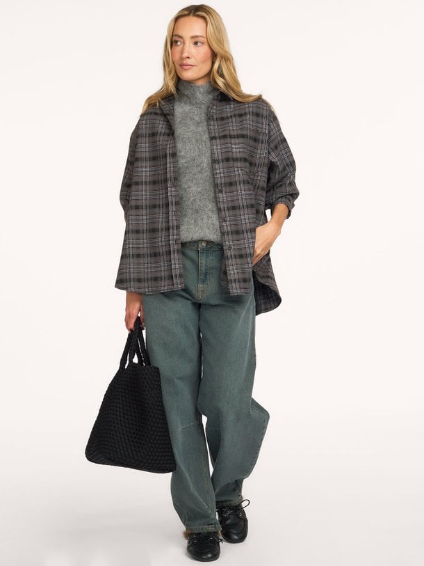 Dalma Flannel Check Shirt Dalma, viscosemix geruite blouse
