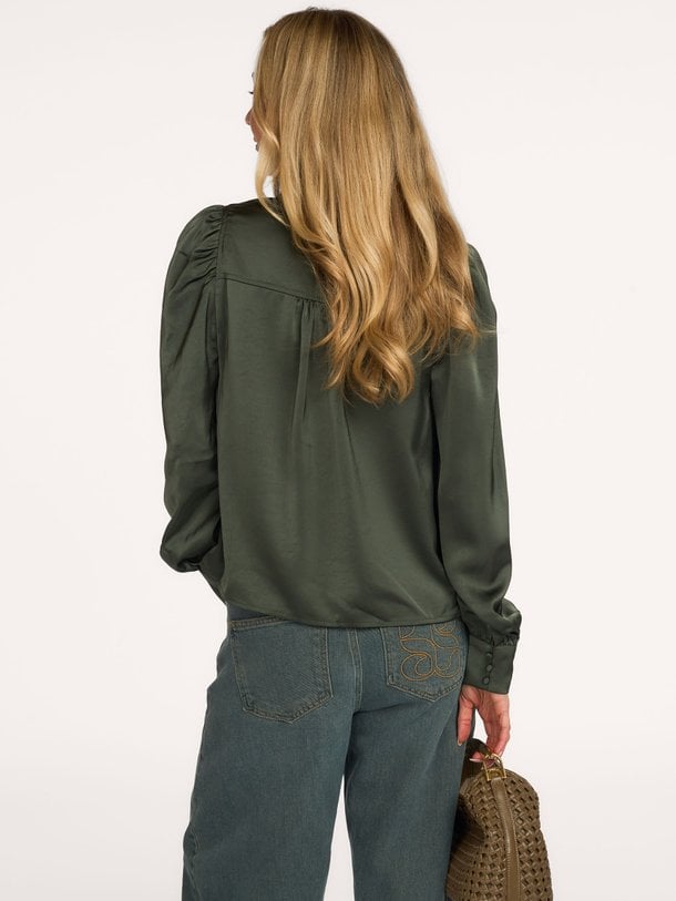 Rosslyn Heavy Sateen Blouse Rosslyn, geweven satijnen top