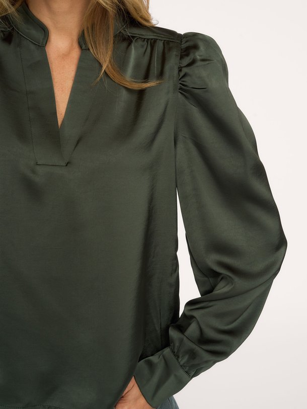 Rosslyn Heavy Sateen Blouse Rosslyn, geweven satijnen top