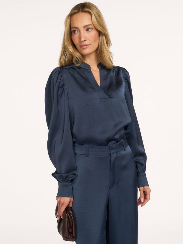Rosslyn Heavy Sateen Blouse Rosslyn, geweven satijnen top
