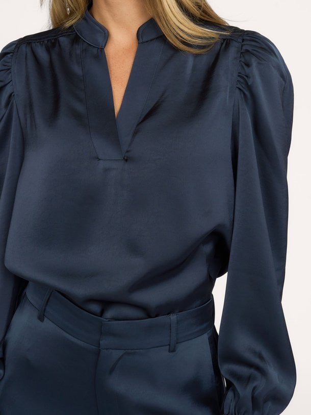 Rosslyn Heavy Sateen Blouse Rosslyn, geweven satijnen top