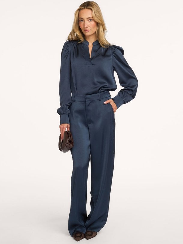 Emmett Heavy Sateen Pants Emmett, geweven satijnen pantalon
