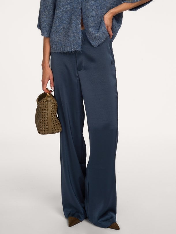 Emmett Heavy Sateen Pants Emmett, geweven satijnen pantalon