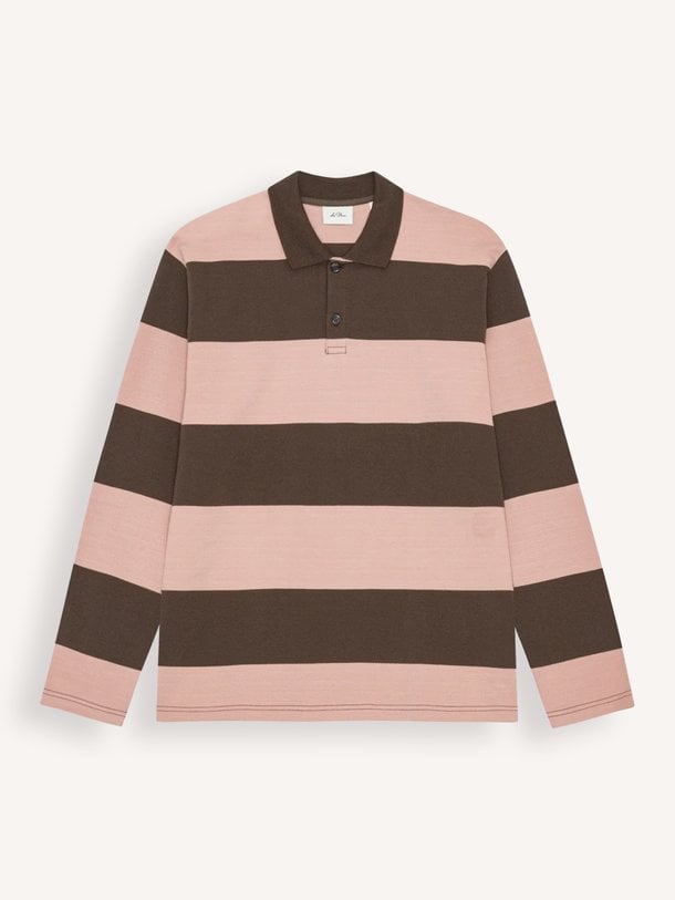 Striped LS Polo Shirt Katoenen polo sweater