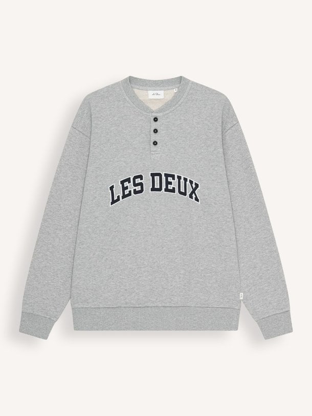 Half buttoned Sweatshirt Katoenen gemêleerde sweater