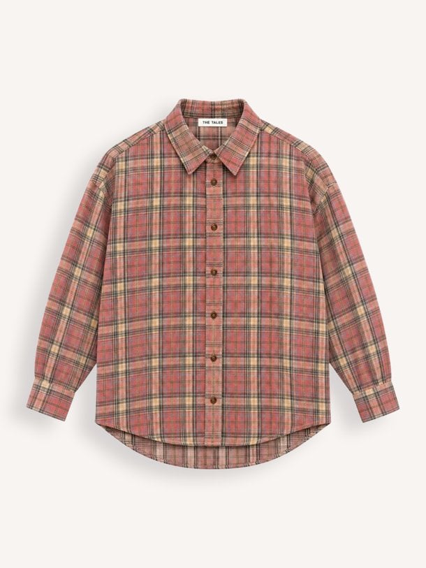 Katoenmix geruite blouse