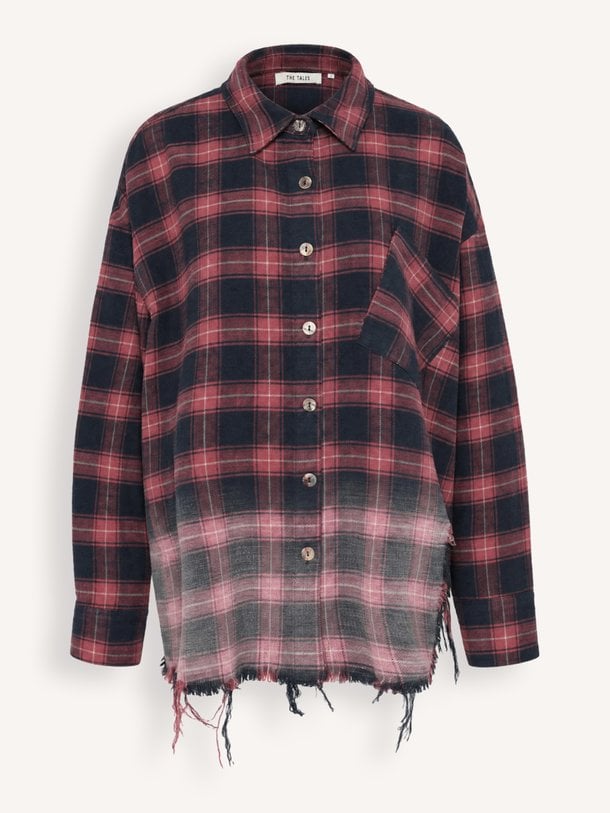 Katoenen geruite blouse