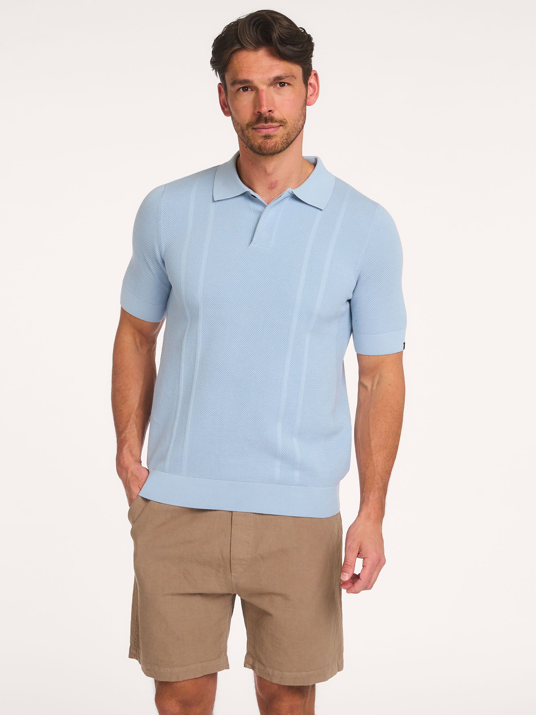 Butcher ニットポロ products butcher of Orangebag | Polo Jersey Alain Blue トップス